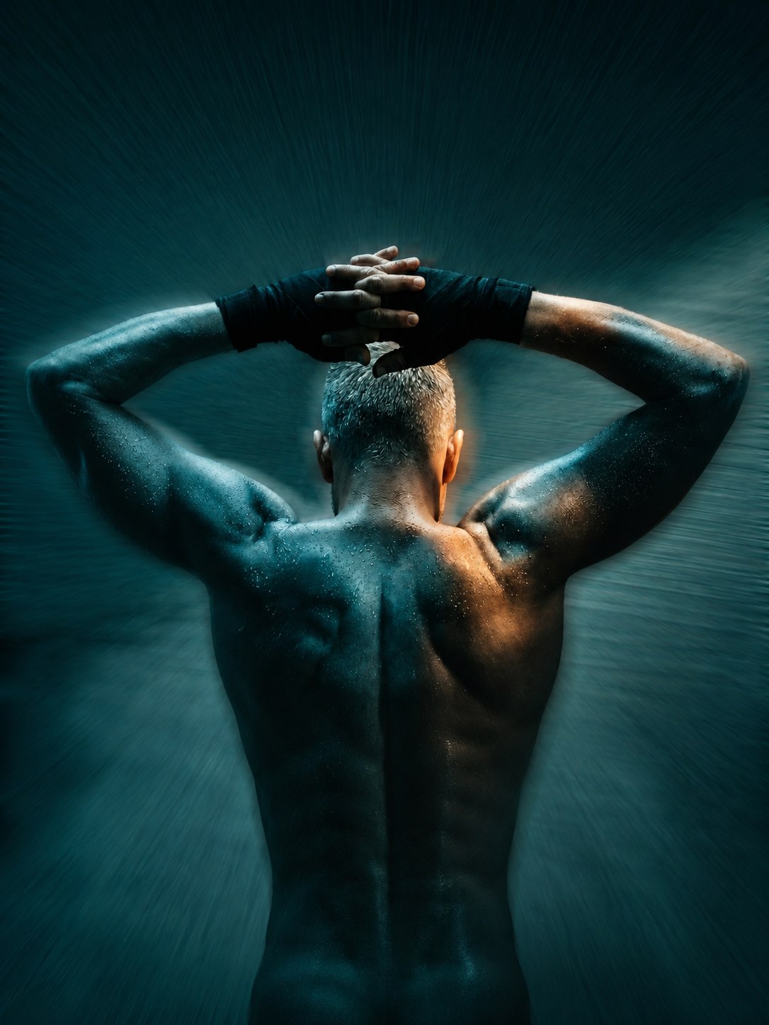 Athletic man resting after training, representing muscle peptide care at BioDesign Clinic